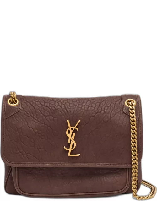 Niki Medium Flap YSL Shoulder Bag in Leather