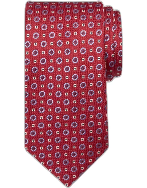 JoS. A. Bank Men's Reserve Collection Mini Medallion Tie, Red, One