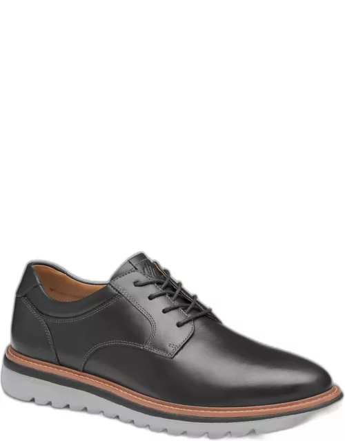 Johnston & Murphy Men's Braydon Plain Toe Shoes, Black, 9.5 Wide