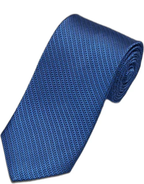 JoS. A. Bank Men's Chevron Stripe Tie, Blue, One