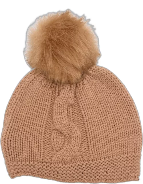 Ginger Cashmere Beanie With Po