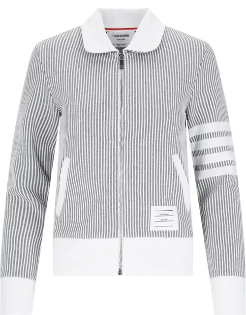 Thom Browne Striped Zip Sweatshirt