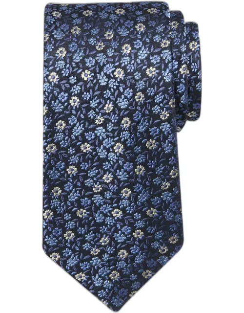 JoS. A. Bank Men's Traveler Collection Tossed Floral Tie, Blue, One