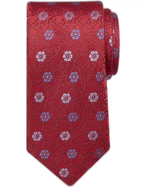 JoS. A. Bank Men's Reserve Collection Floral and Vine Tie, Red, One