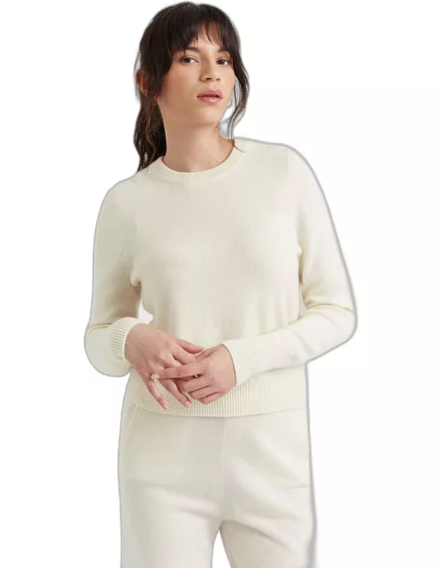 Cream Cashmere Cropped Sweater