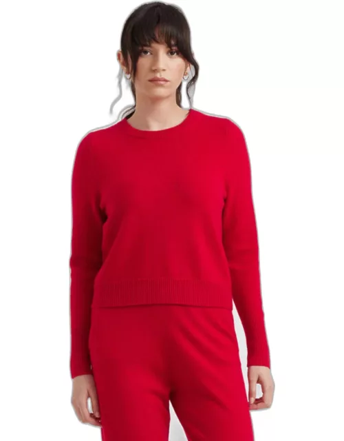 Red Cashmere Cropped Sweater