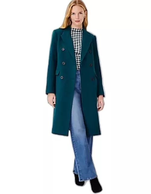 Ann Taylor Wool Blend Tailored Chesterfield Coat
