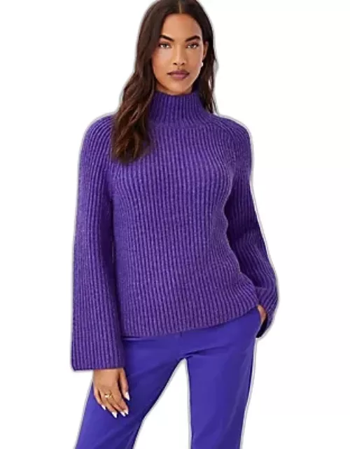 Ann Taylor Ribbed Relaxed Turtleneck Sweater