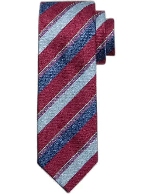 Men's Multi-Stripe Schappe Silk Tie