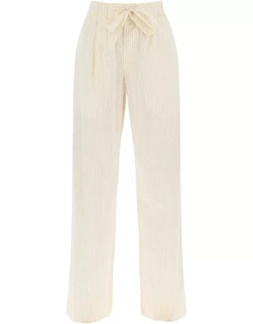 BIRKENSTOCK X TEKLA pajama pants in striped organic poplin
