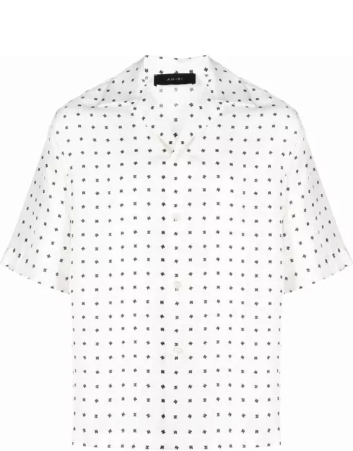 Polka dot-print silk shirt