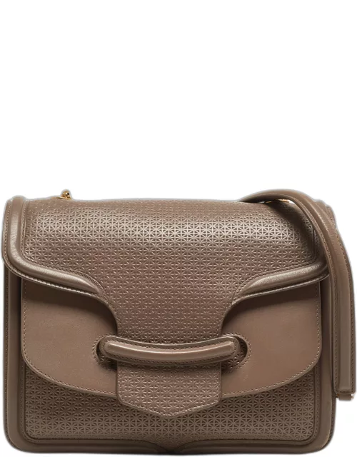 Alexander McQueen Taupe Textured Leather Heroine Chain Shoulder Bag