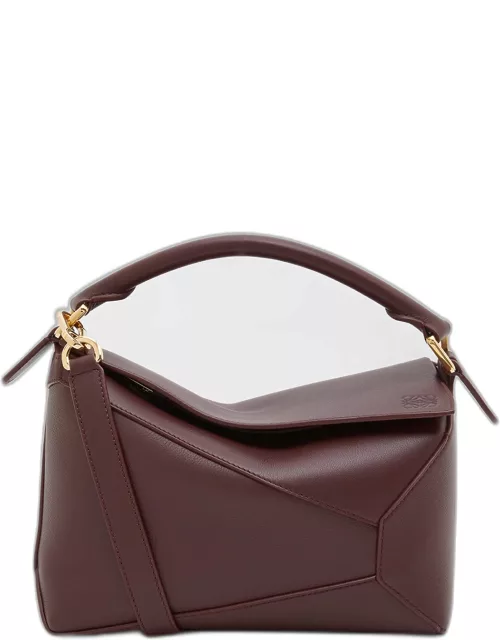 Puzzle Edge Small Top-Handle Bag in Leather