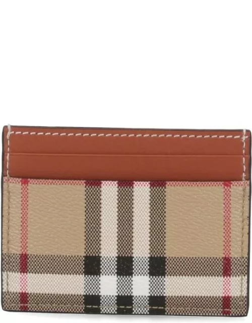 Burberry Check Reason Card Holder Wallet