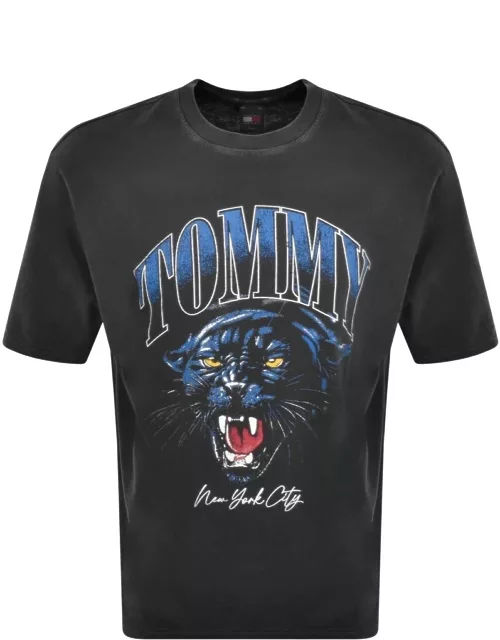 Tommy Jeans College Tiger T Shirt Black