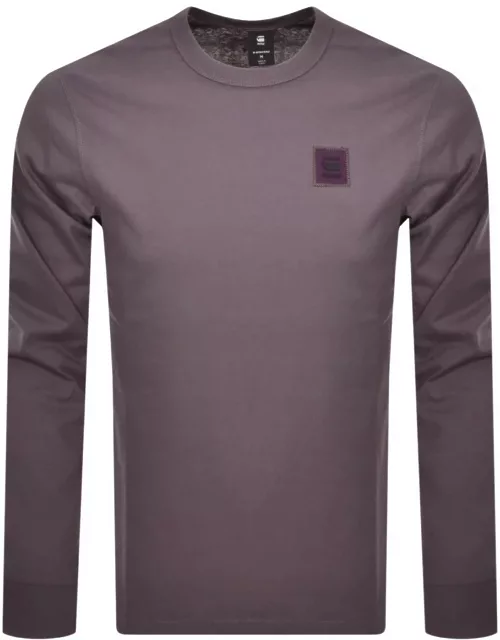 G Star Raw Base Long Sleeve T Shirt Purple