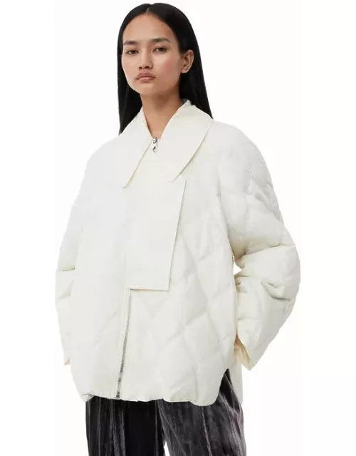 GANNI Ripstop Quilt Jacket in White