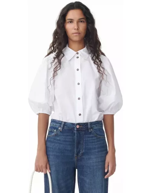 GANNI CottonPoplin Shirt in White