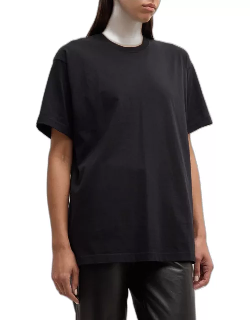 Short-Sleeve Straight Cotton T-Shirt
