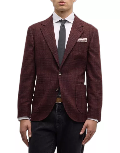 Men's Overplaid Two-Button Sport Coat