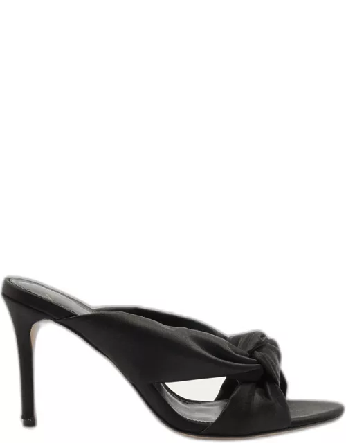 Sophie Knotted Satin Stiletto Mule