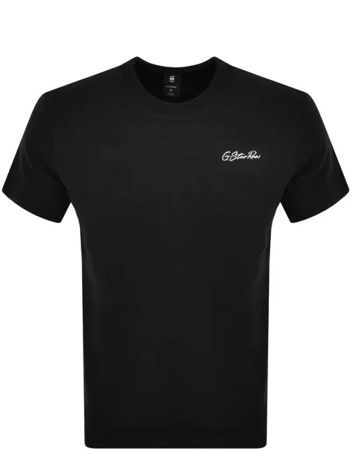 G Star Raw Regular Logo T Shirt Black
