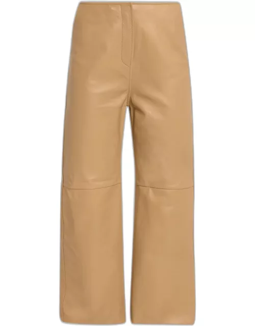 Paneled Leather Trouser