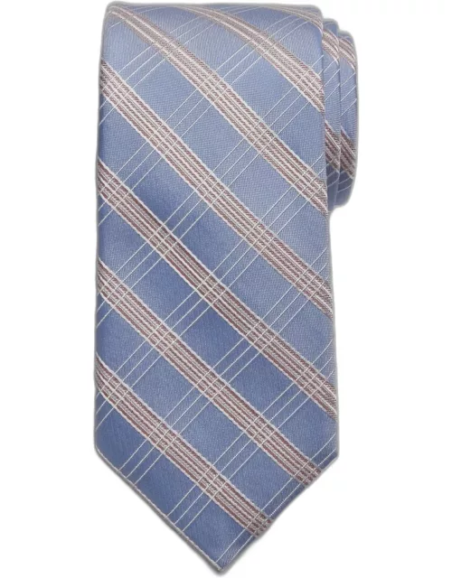 JoS. A. Bank Men's Soft Grid Tie, Blue, One
