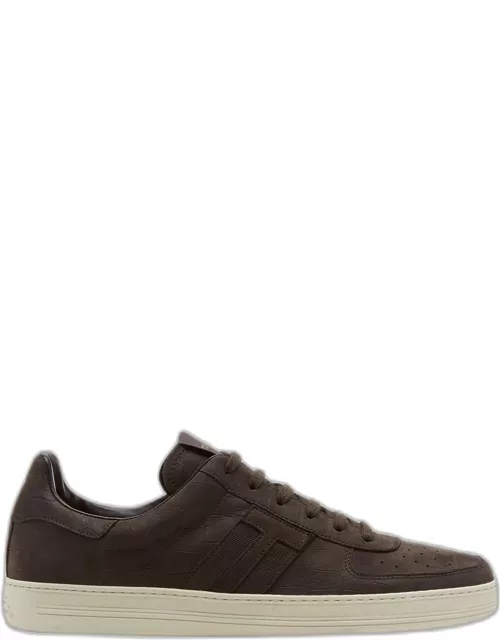 Men's Radcliffe Croc-Effect Leather Low-Top Sneaker