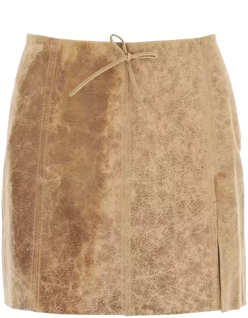 PALOMA WOOL Vittoria leather mini skirt