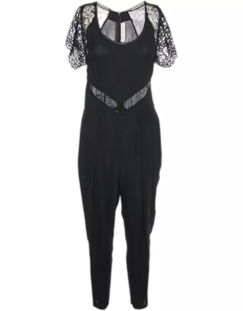 Stella McCartney Black Lace & Georgette Jumpsuit