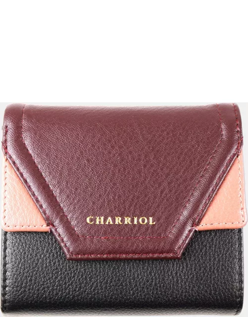 Charriol Black/Dark Pink Leather Forever Wallet