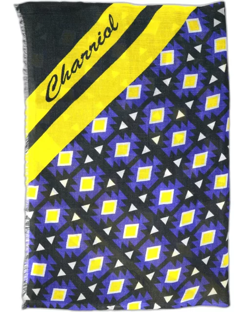 Charriol Yellow/Grey/Blue Scarf