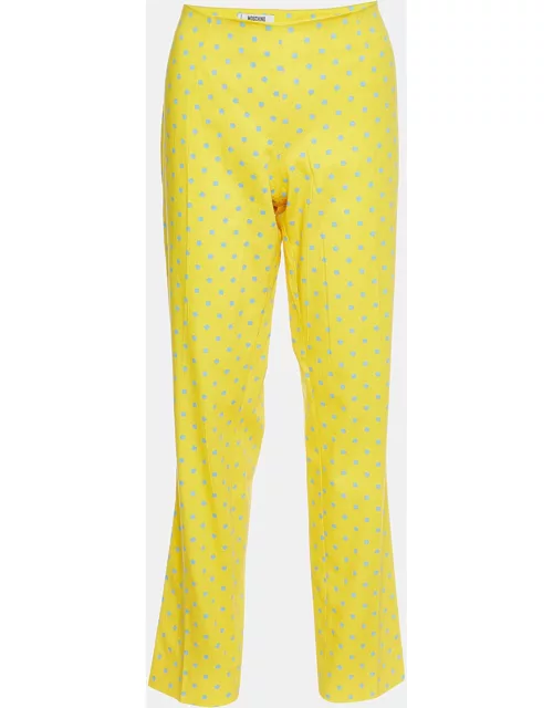 Moschino Cheap and Chic Yellow Polka Dot Printed Pants