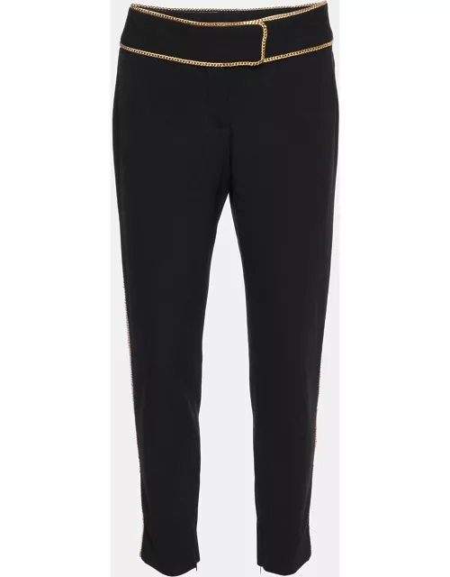 Givenchy Black Wool Chain Detail Pants