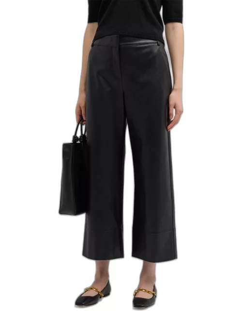 Soprano Bootcut Faux Leather Cropped Trouser