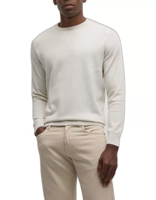 Men's Voyager Cashmere-Silk Crewneck Sweater