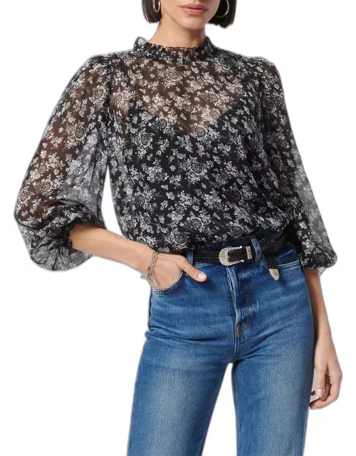 Nelly Floral Chiffon Top