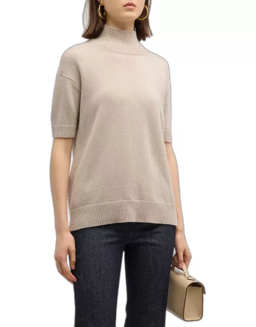 Paola High-Neck Wool Cashmere Sweater
