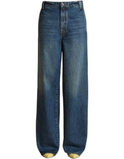 Bacall Mid-Rise Relaxed Straight-Leg Jean