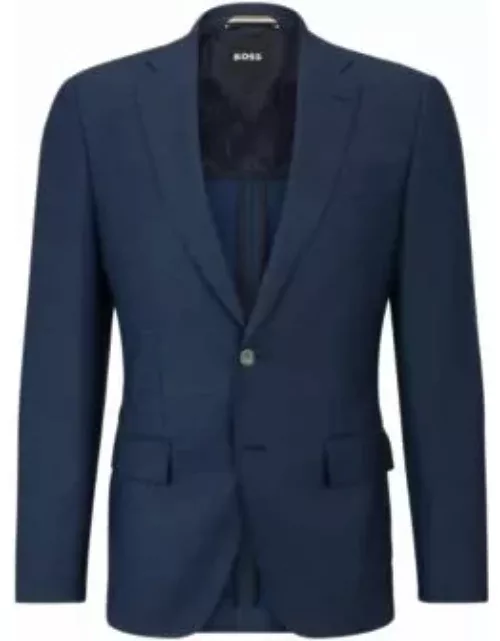 Slim-fit jacket in wool twill- Light Blue Men's Sport Coat