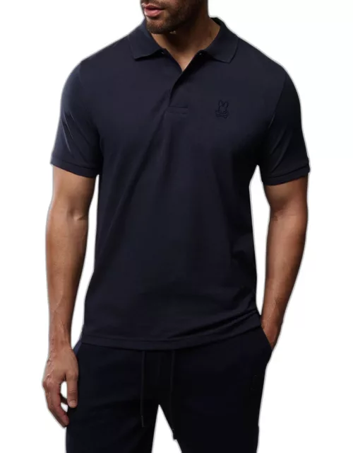 Men's Outline Embroidered Polo Shirt