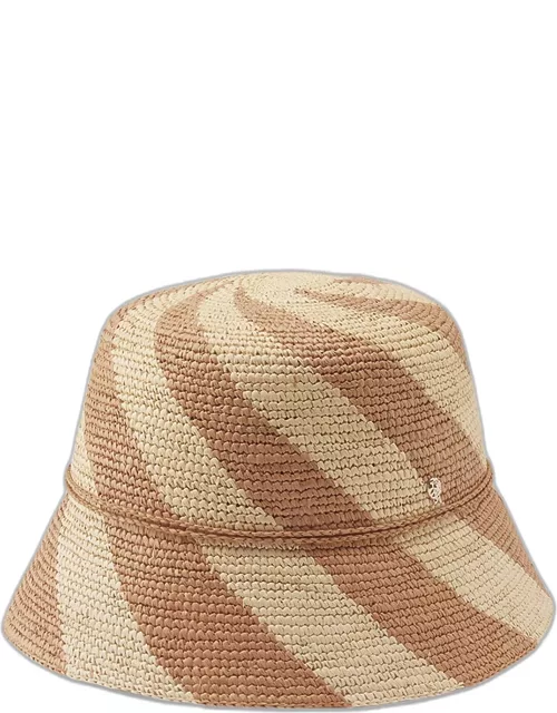 Argent Swirl Toquilla Palm Bucket Hat