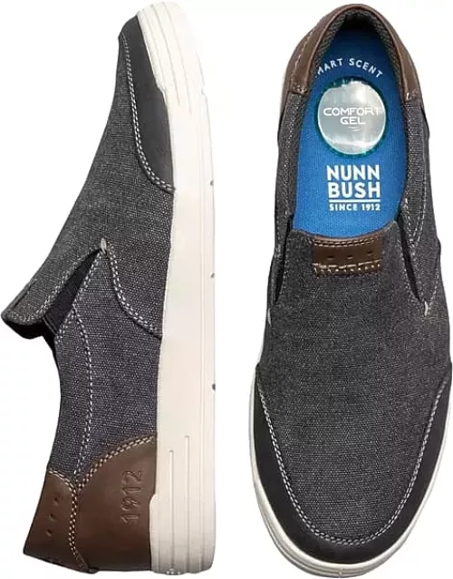 Nunn Bush Men's City Walk Canvas Slip On Shoes Blue Deni