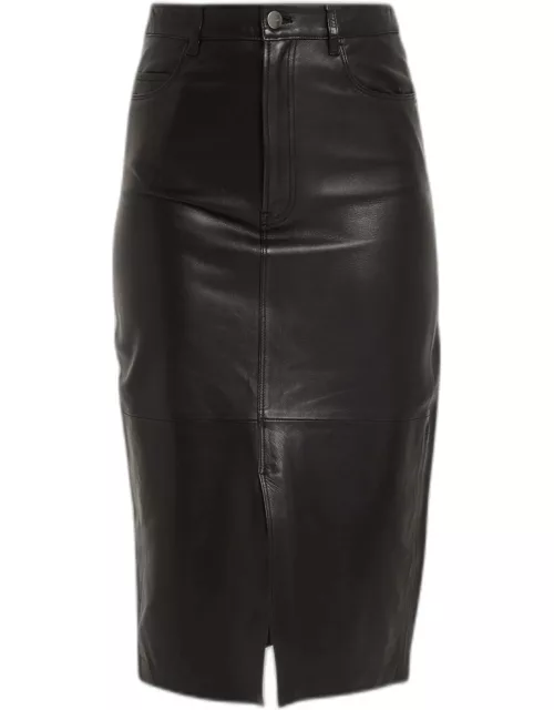 The Leather Midaxi Skirt