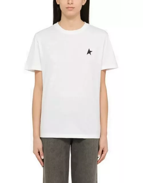 Star white crew-neck T-shirt