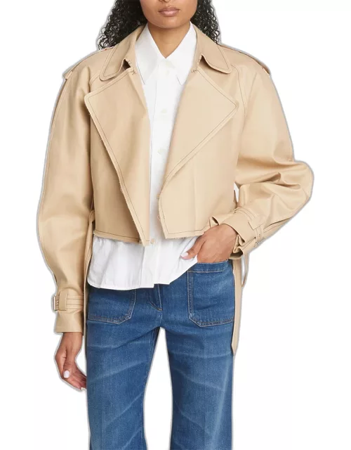 Belted Short Trench Jacket