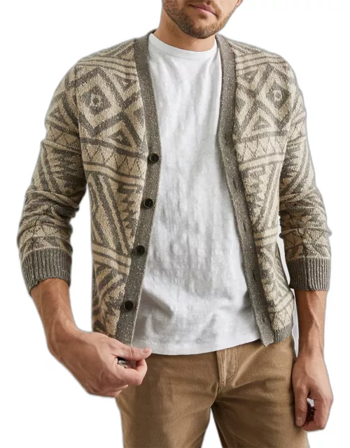 Men's Duran Printed Cardigan Sweater