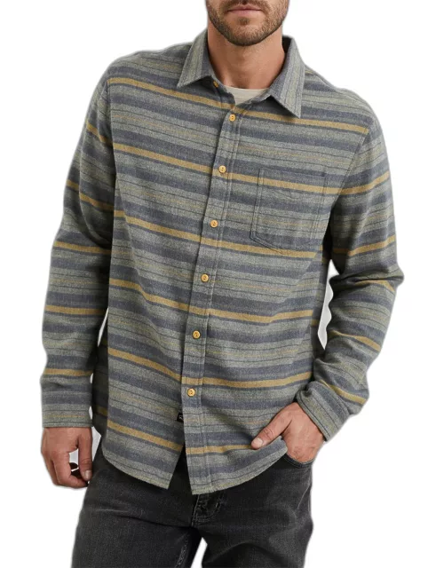 Men's Runson Striped Button-Down Shirt