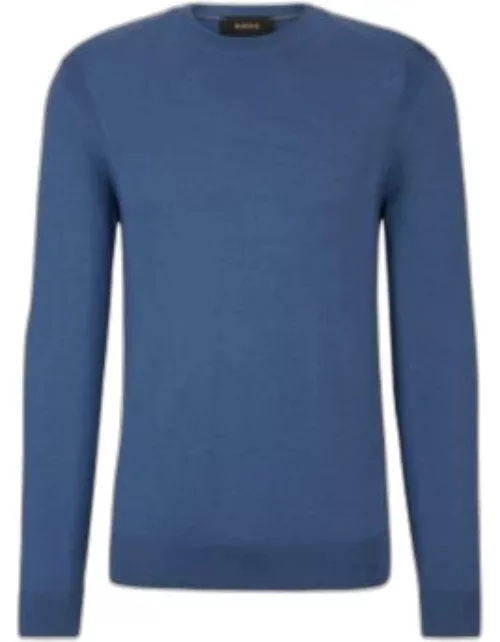 Regular-fit sweater in wool, silk and cashmere- Light Blue Men's Sweater